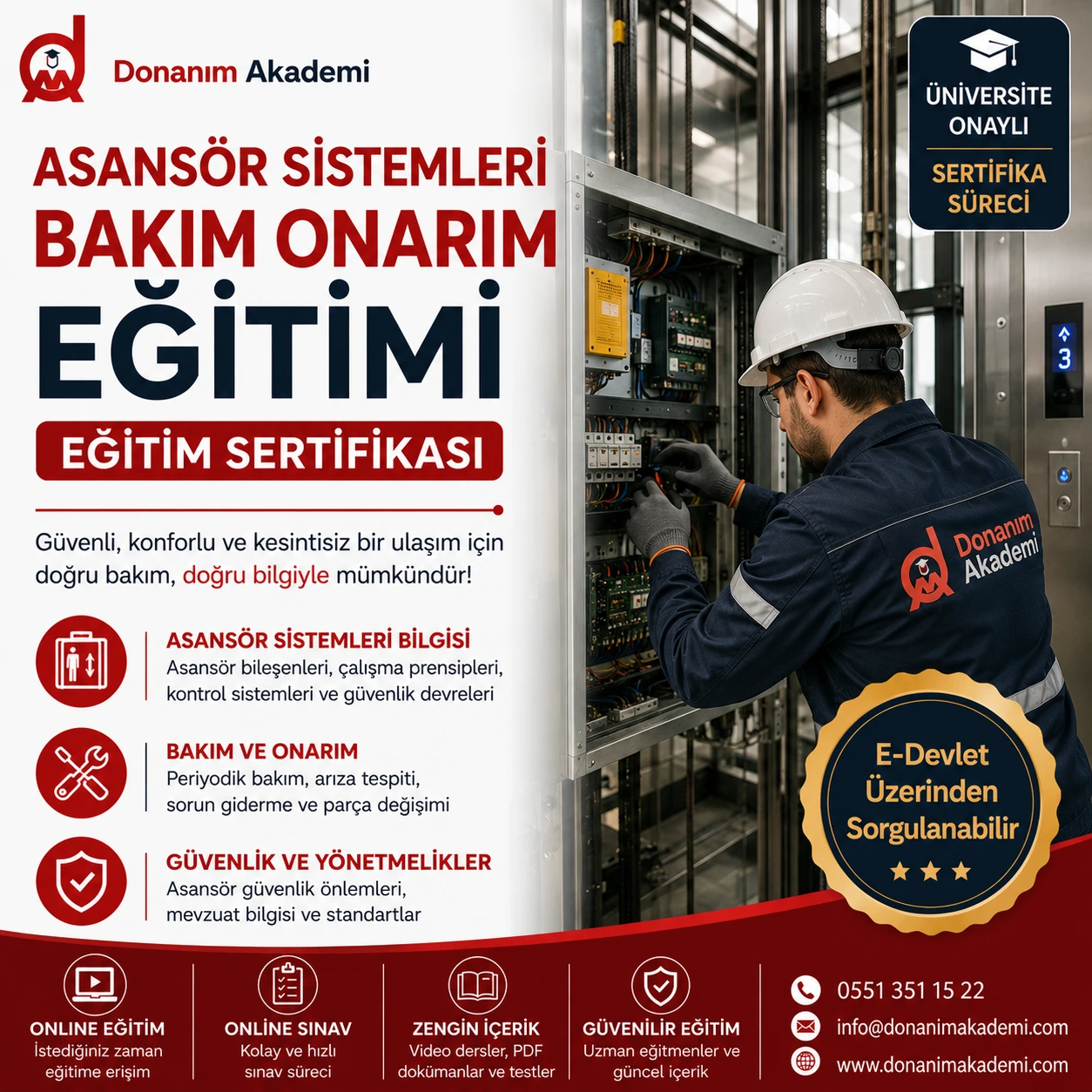 Asansör Sistemleri Bakım Onarım Eğitimi Sertifikası