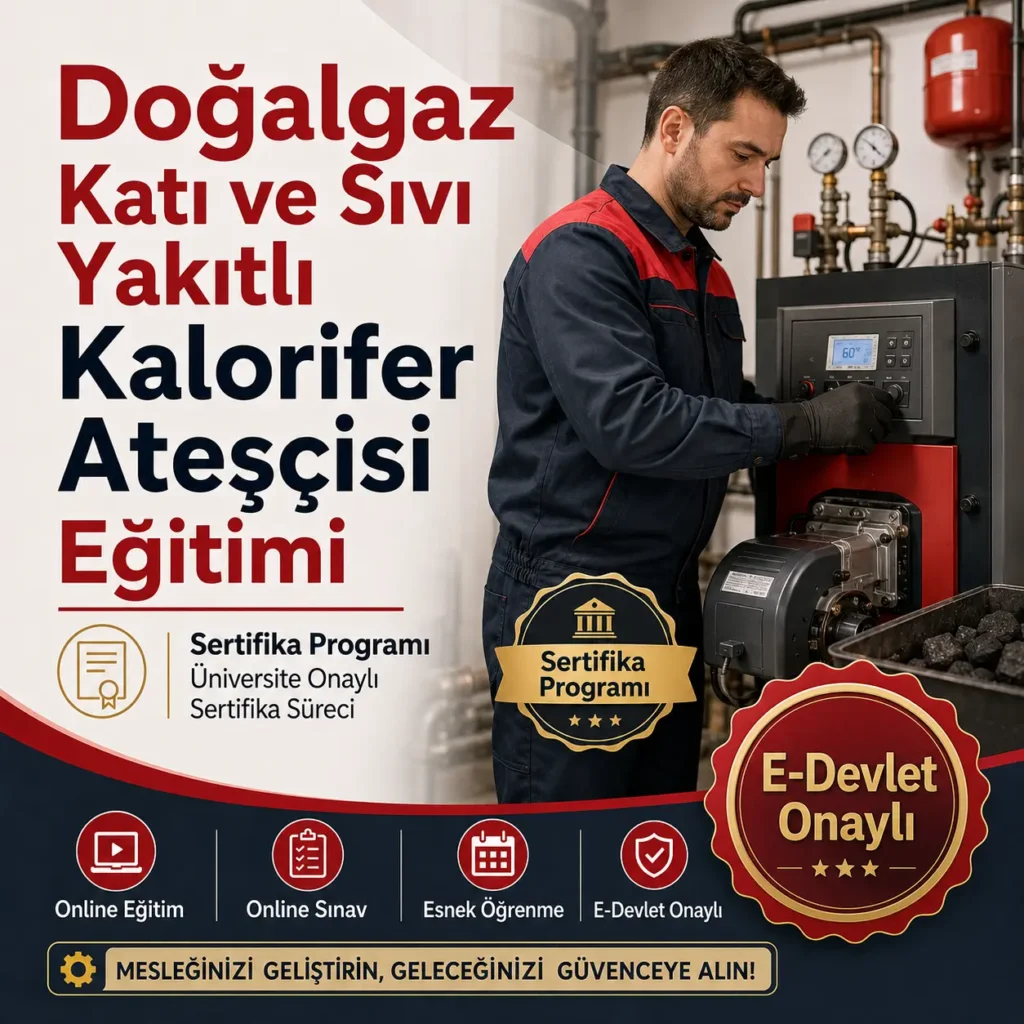 Doğalgaz Katı ve Sıvı Yakıtlı Kalorifer Ateşçisi Eğitimi Sertifikası