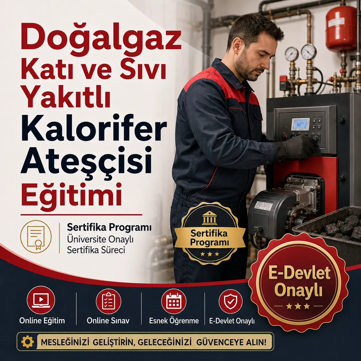 Doğalgaz Katı ve Sıvı Yakıtlı Kalorifer Ateşçisi Eğitimi Sertifikası