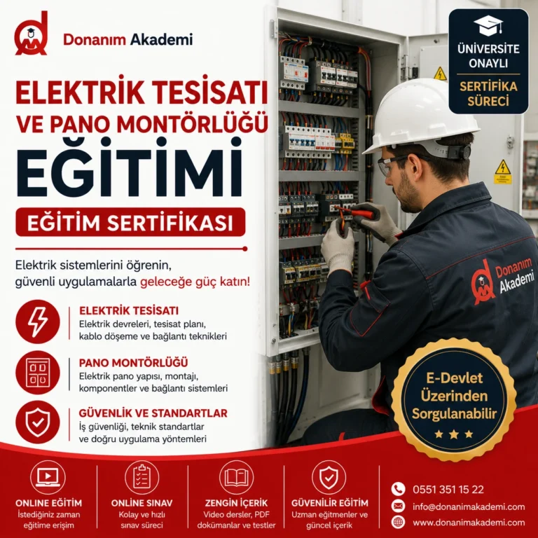 Elektrik Tesisatı ve Pano Montörlüğü Eğitimi Sertifikası