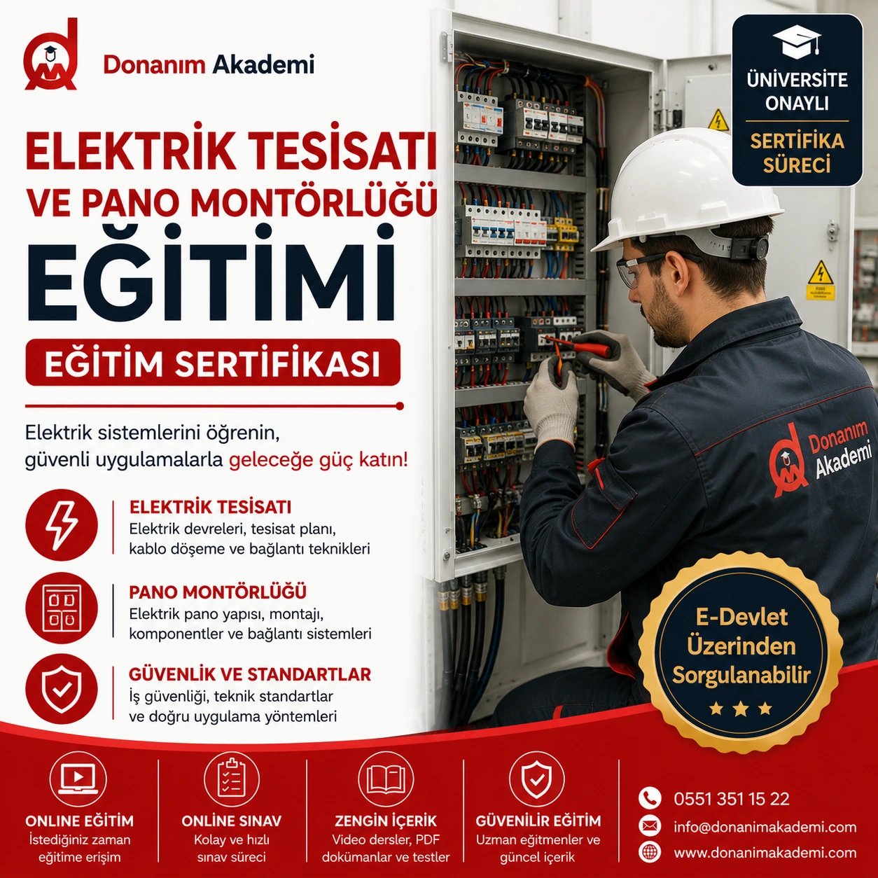 Elektrik Tesisatı ve Pano Montörlüğü Eğitimi Sertifikası