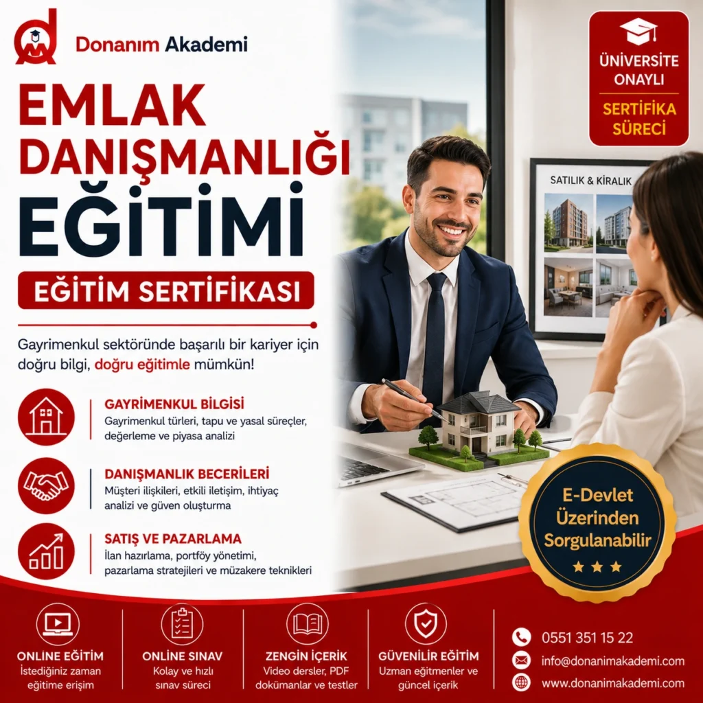 Emlak Danışmanlığı Eğitimi Sertifikası