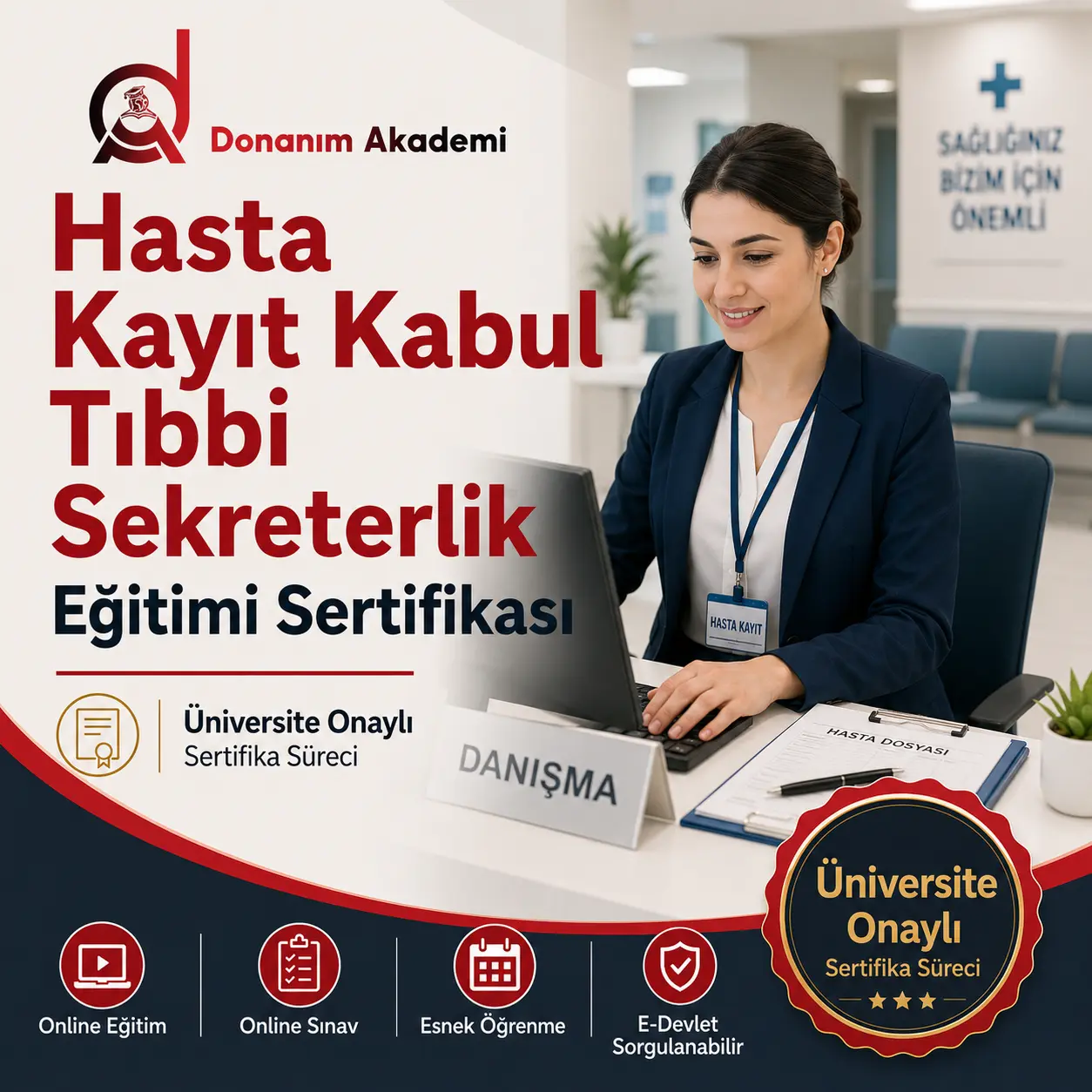 Hasta Kayıt Kabul Tıbbi Sekreterlik Eğitimi Sertifikası