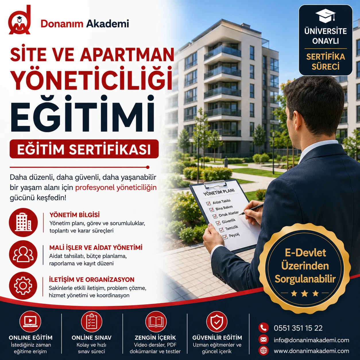 Site ve Apartman Yöneticiliği Eğitimi Sertifikası