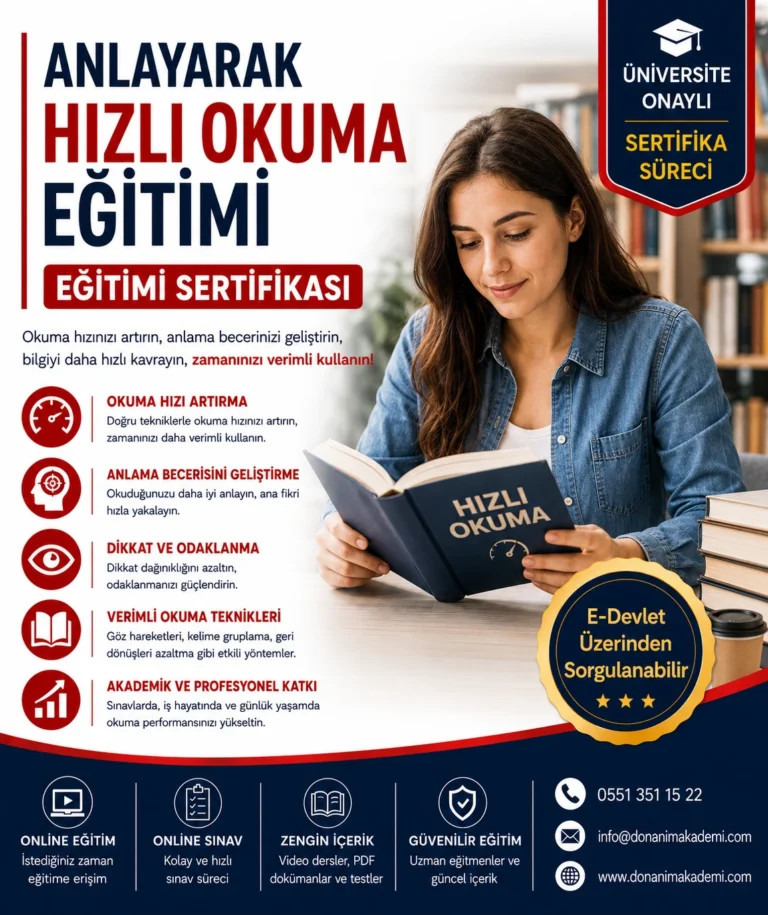 Anlayarak Hızlı Okuma Eğitimi Sertifikası