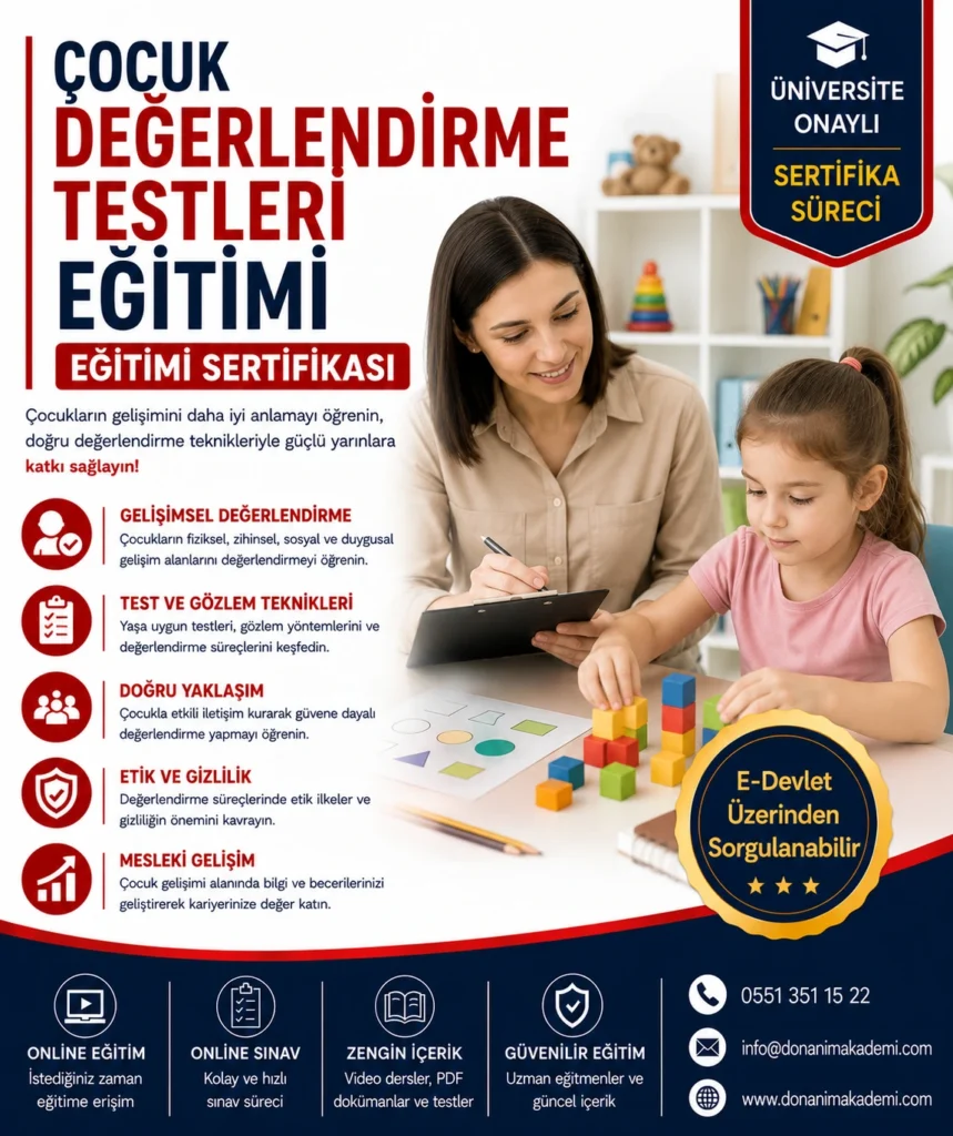 Çocuk Değerlendirme Testleri Eğitimi Sertifikası