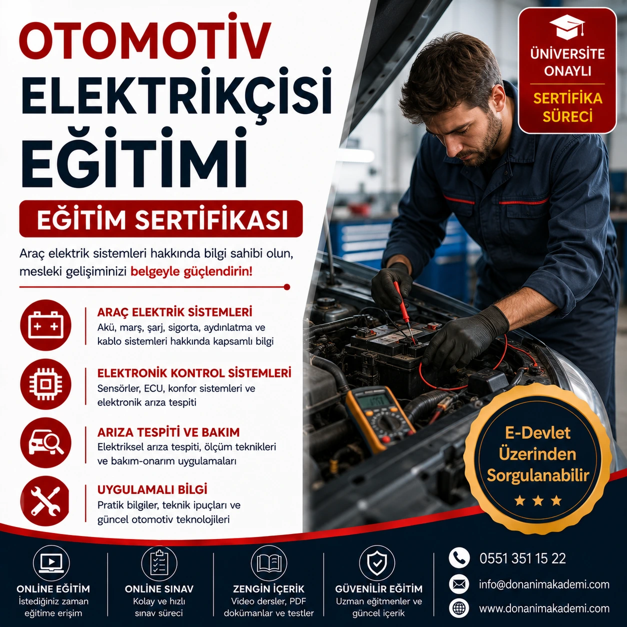 Donanım Akademi Otomotiv Elektrikçisi Eğitimi