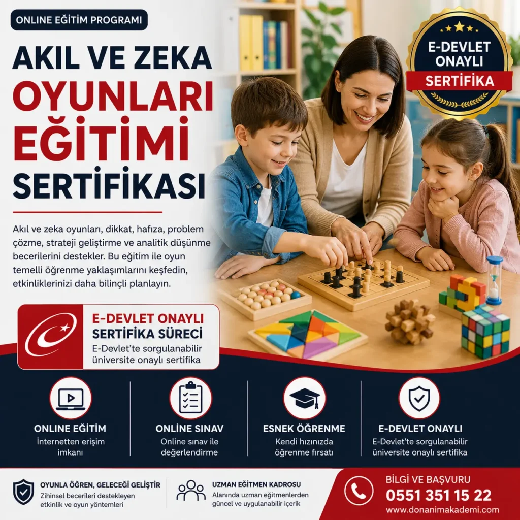 Akıl ve Zeka Oyunları Eğitimi Sertifikası
