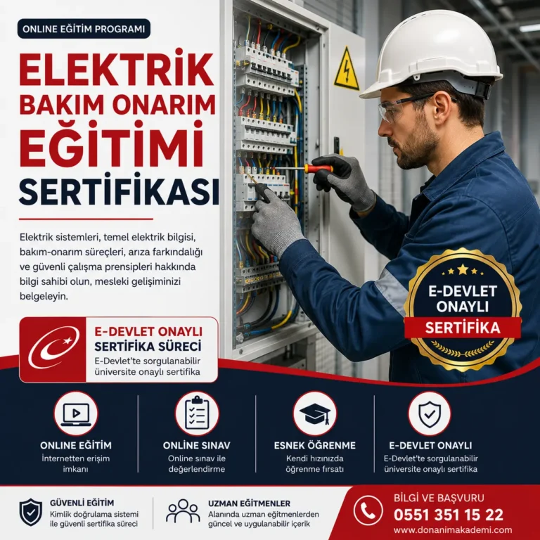 Elektrik Bakım Onarım Eğitimi Sertifikası