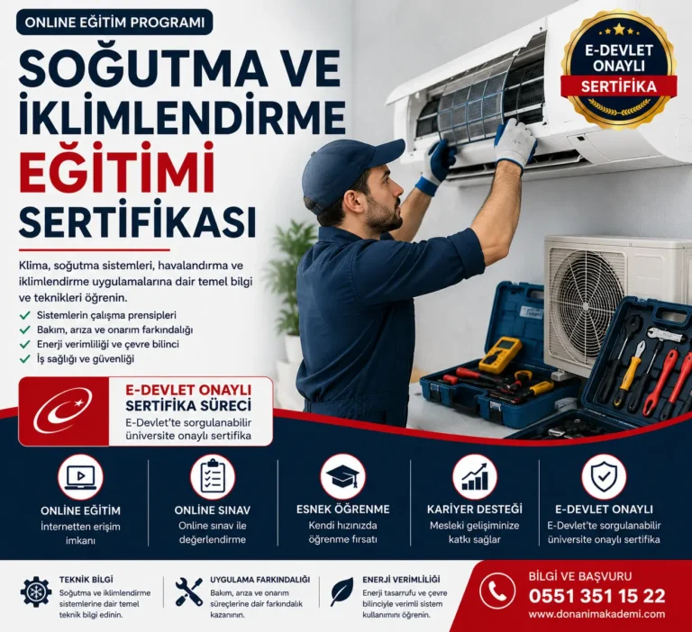 Soğutma ve İklimlendirme Eğitimi Sertifikası