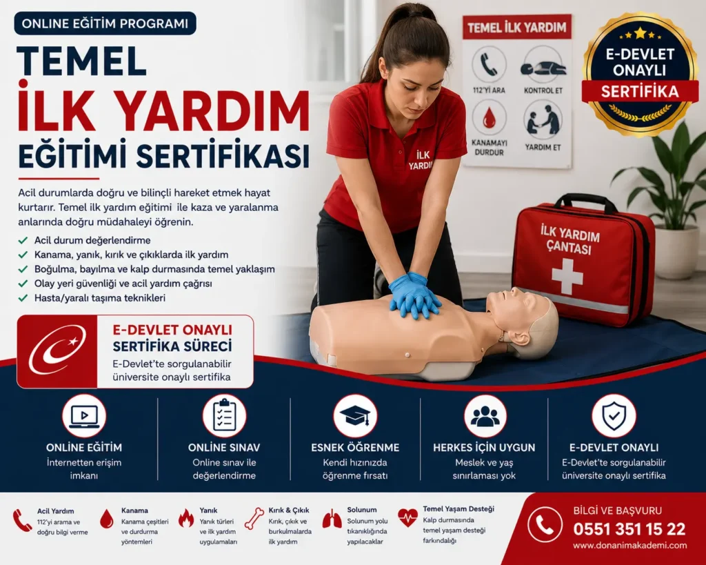 Temel İlk Yardım Eğitimi Sertifikası